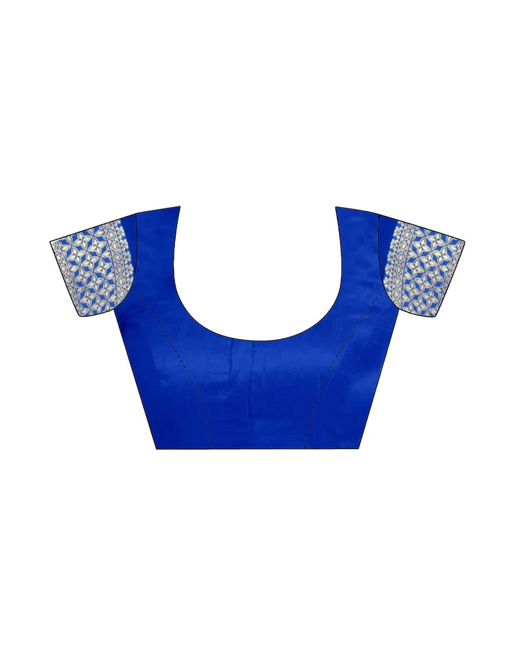 Blue Silk Woven Banarasi Saree
