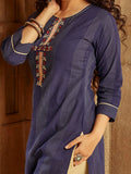 Embroidered Handloom Cotton Kurta Pants Set