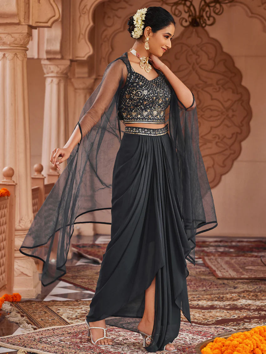 Embroidered Georgette Dress 3964