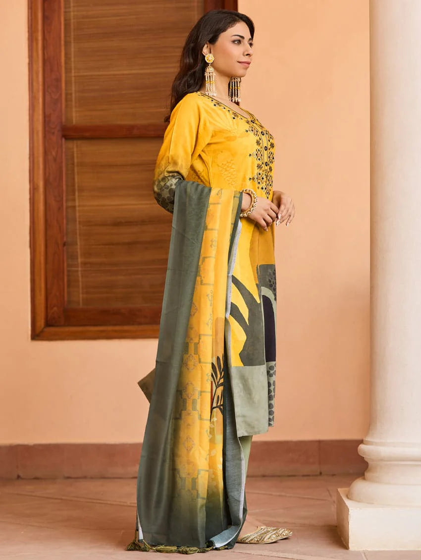 Digitally Printed Viscose Rayon Suit Set 4024