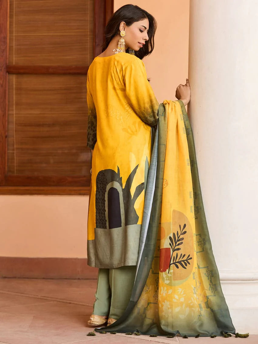 Digitally Printed Viscose Rayon Suit Set 4024