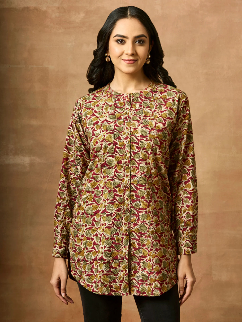 Kalamkari Pure Cotton Short Kurti 4124