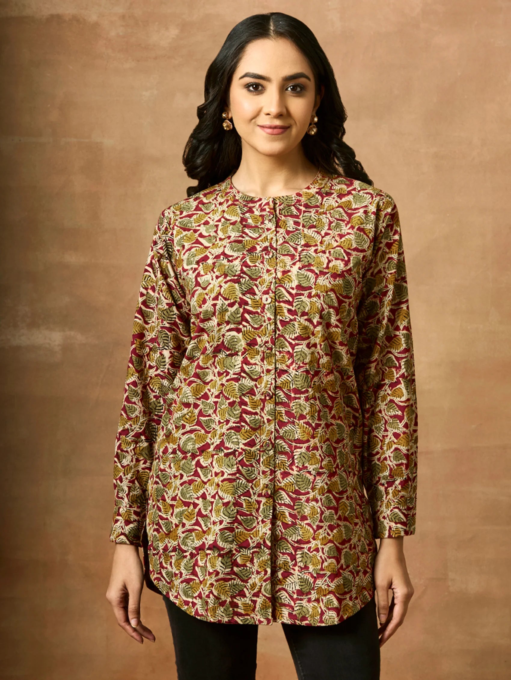 Kalamkari Pure Cotton Short Kurti 4124