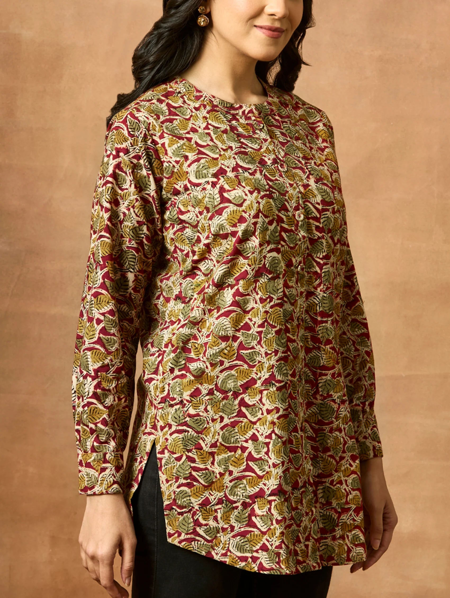 Kalamkari Pure Cotton Short Kurti 4124
