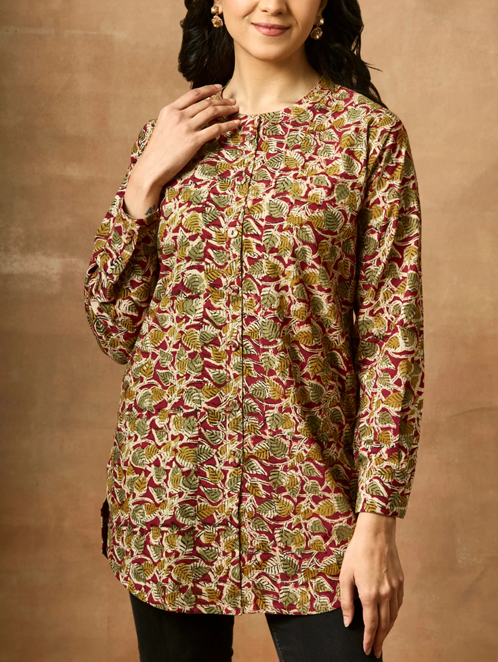 Kalamkari Pure Cotton Short Kurti 4124