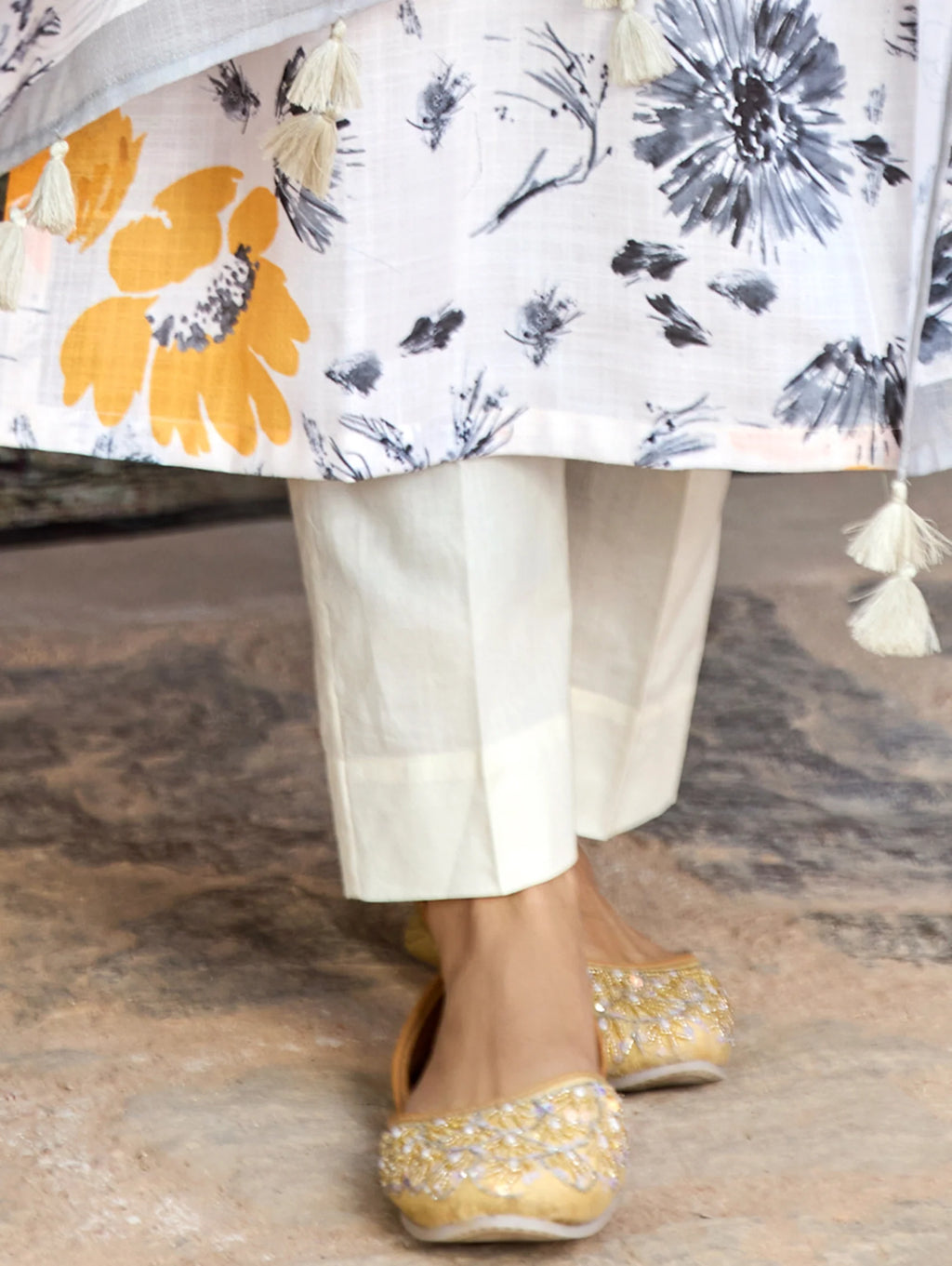 Digitally Printed Cotton Linen Suit Set 4184