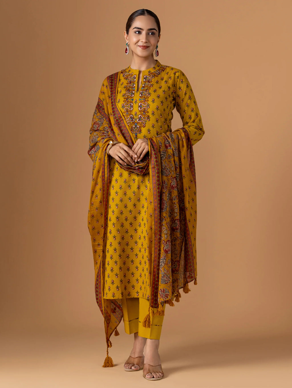 Embroidered Pure Cotton Suit Set 4231