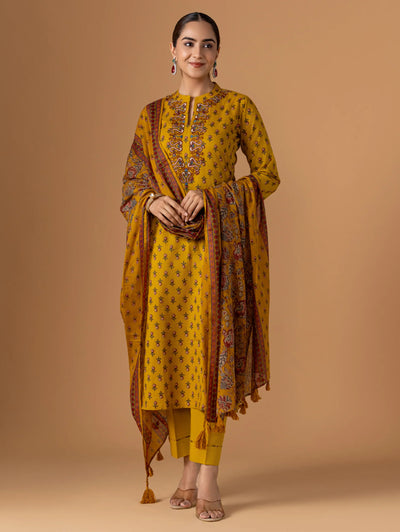 Embroidered Pure Cotton Suit Set 4231