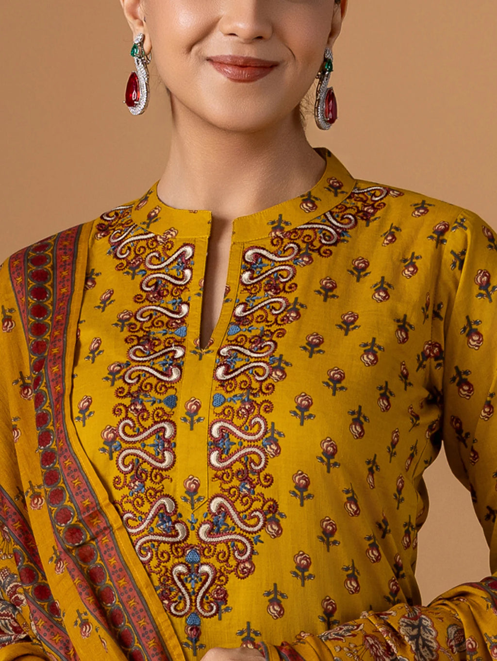 Embroidered Pure Cotton Suit Set 4231