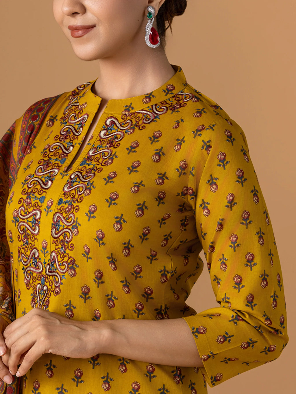 Embroidered Pure Cotton Suit Set 4231