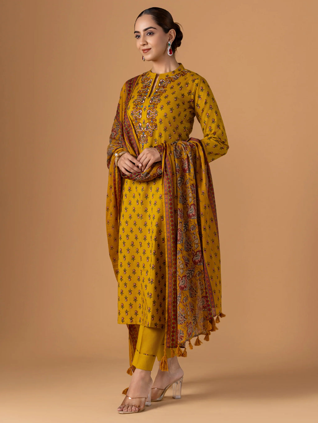 Embroidered Pure Cotton Suit Set 4231