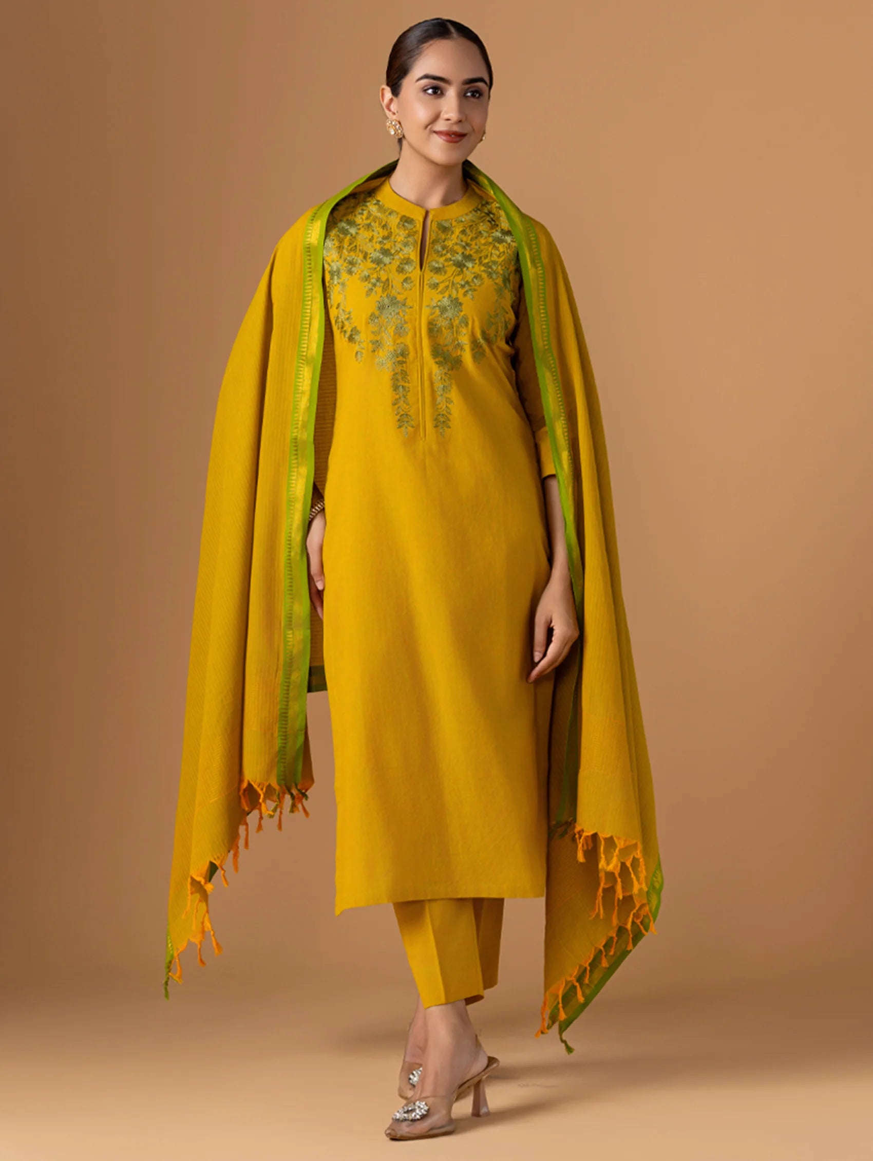 Embroidered Pure Cotton Suit Set 4240