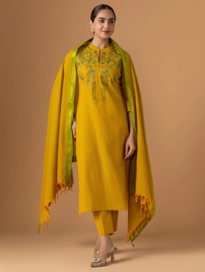 Embroidered Pure Cotton Suit Set 4240
