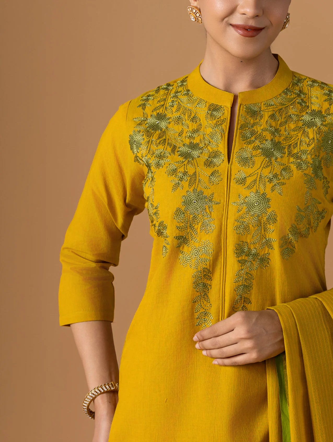 Embroidered Pure Cotton Suit Set 4240