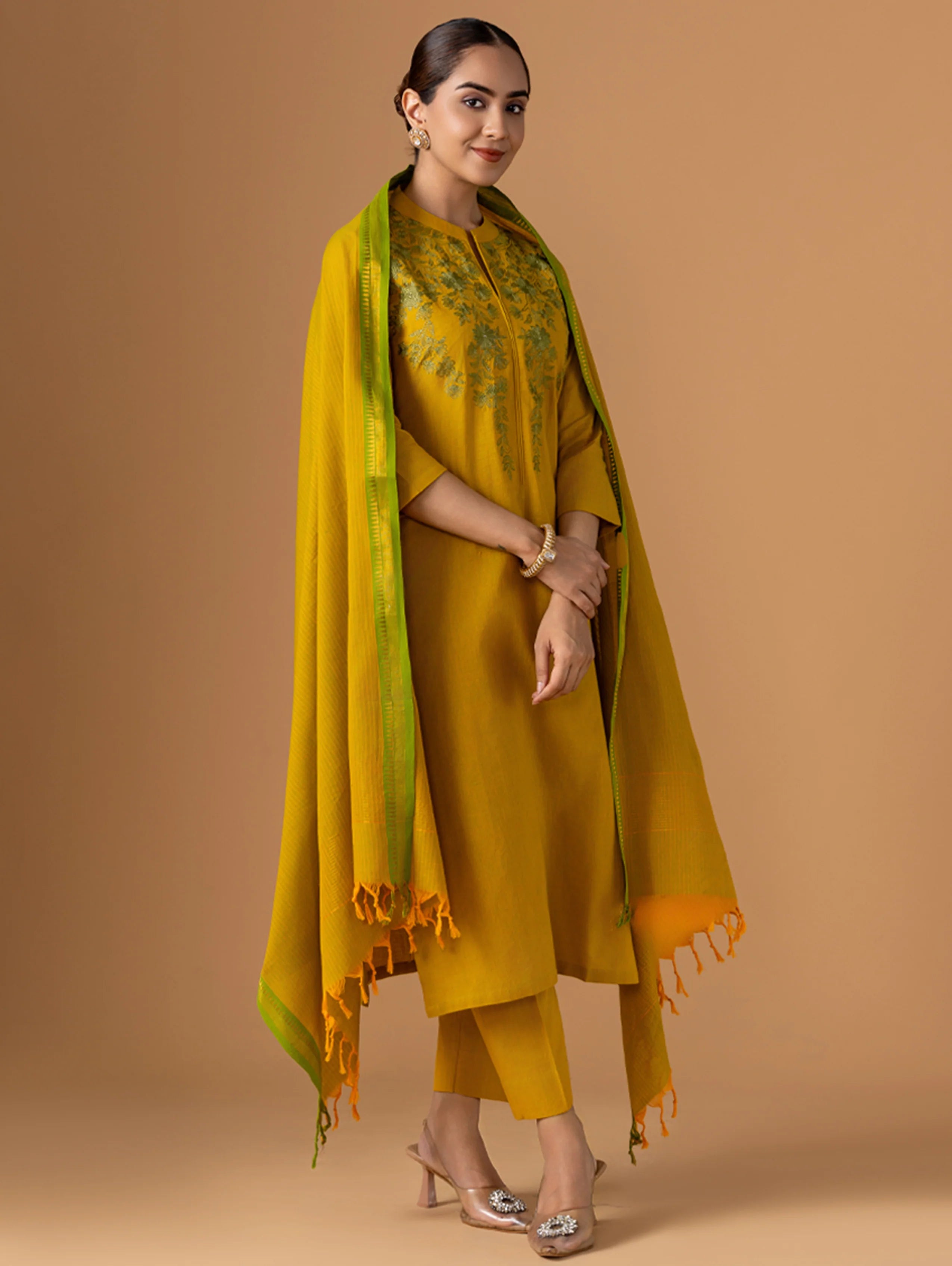 Embroidered Pure Cotton Suit Set 4240