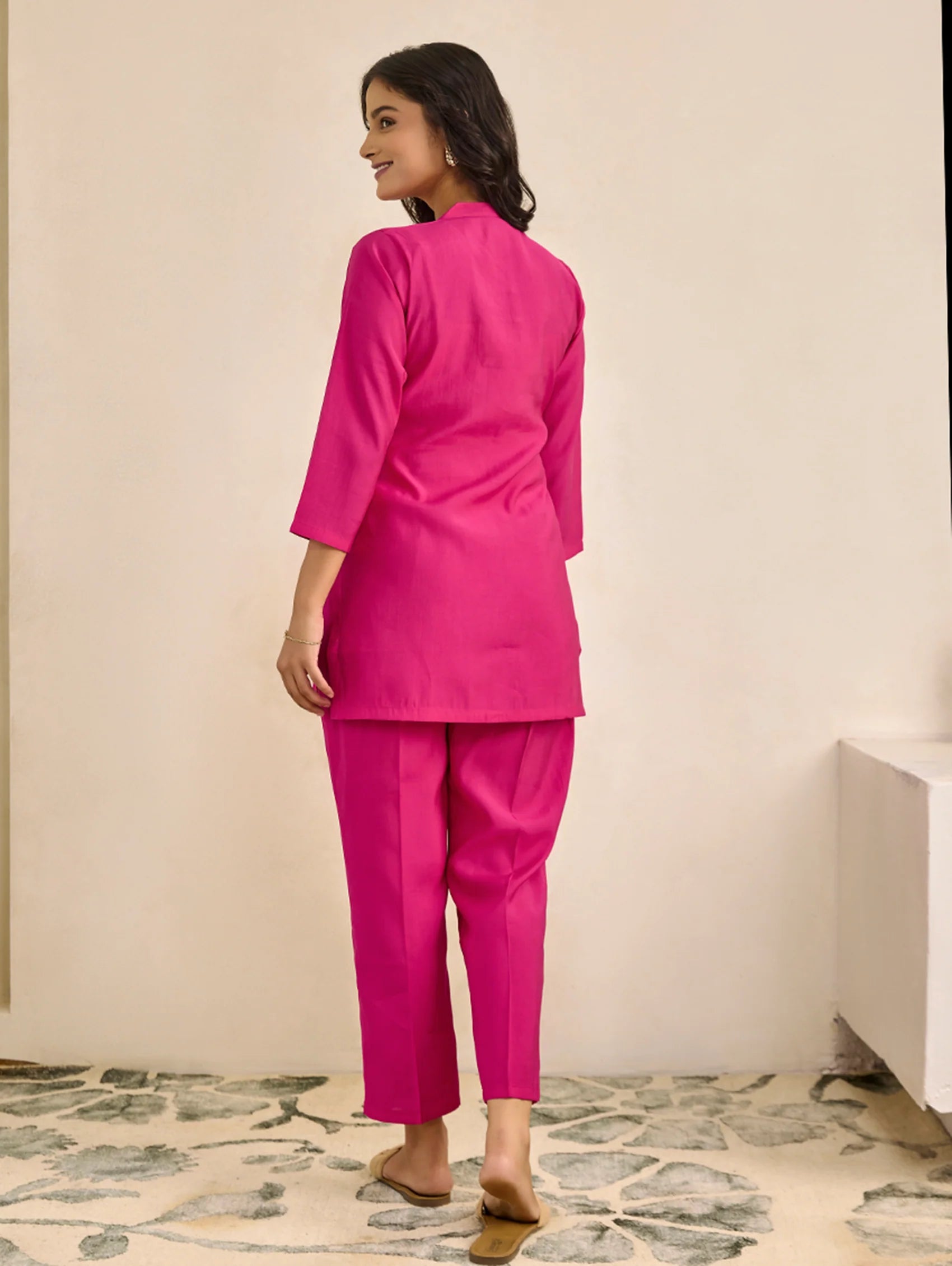 Embroidered Viscose Silk Co-Ord Set 4307