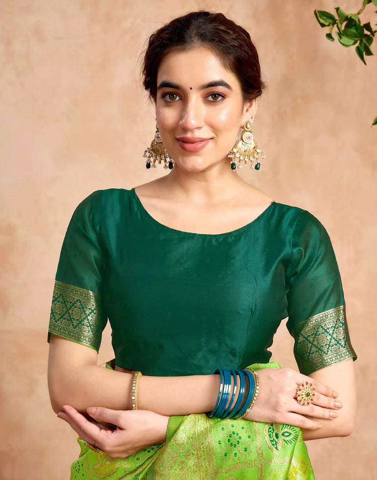 Green Silk Woven Patola Saree