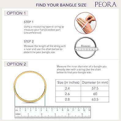 Peora Gold Plated Faux Kundan Studded Ethnic Bangles With Latkan Jewellery Gift for Women | Size - 2.6 inch