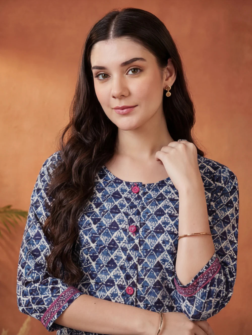 Floral Printed Straight Pure Cotton Kurta
