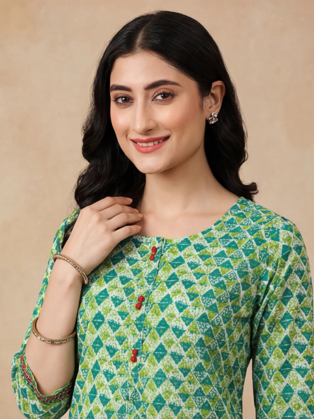 Women Floral Print Pure Cotton Straight Kurta