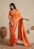 Rust Patola Art Silk Saree
