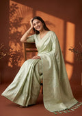 Pista Green Banarasi Art Silk Saree