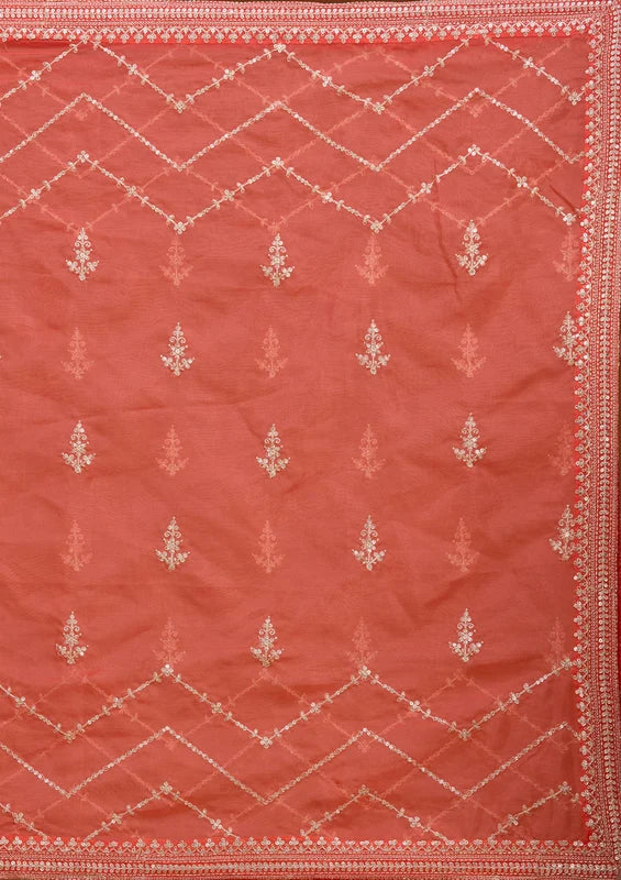 Parrot Green Orange Crepe Bandhej Gold Zariwork Straight Kurta With Pant Regular And Dupatta