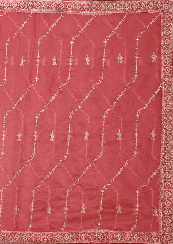 Parrot Green Pink Soft Raw Silk Bandhej Gold Zariwork Straight Kurta With Sharara And Dupatta