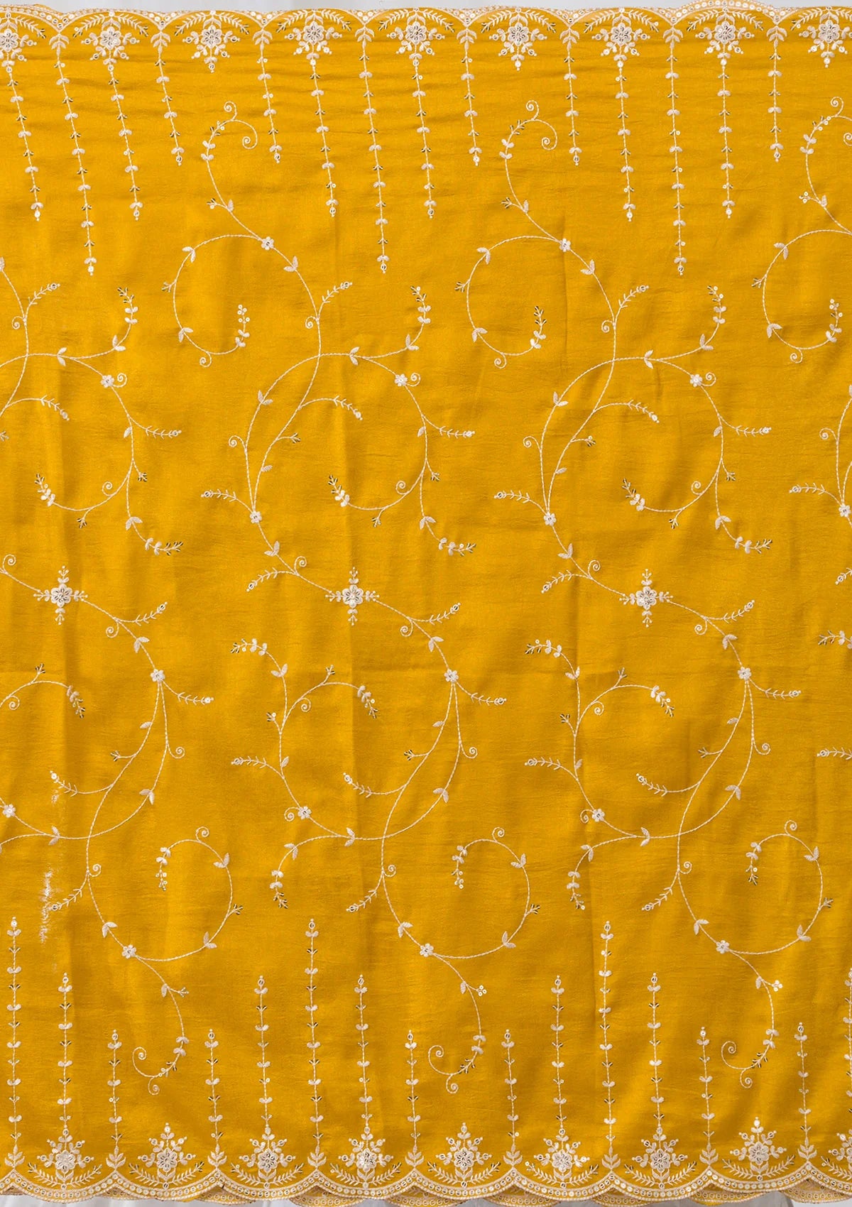 Mustard Soft Raw Silk Gold Zariwork Straight Kurta With Pant Regular And Dupatta