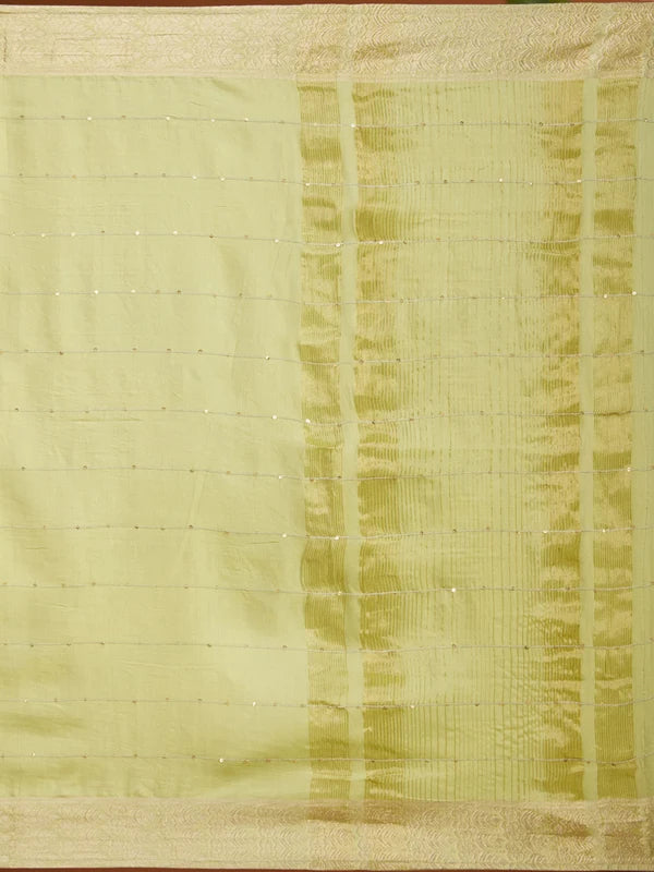 Pista Green Art Silk Threadwork Straight Kurta With Regular Pant And Dupatta
