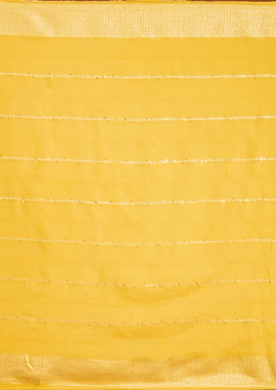 Mustard Yellow Chanderi Cording Straight Kurta With Regular Pant And Dupatta