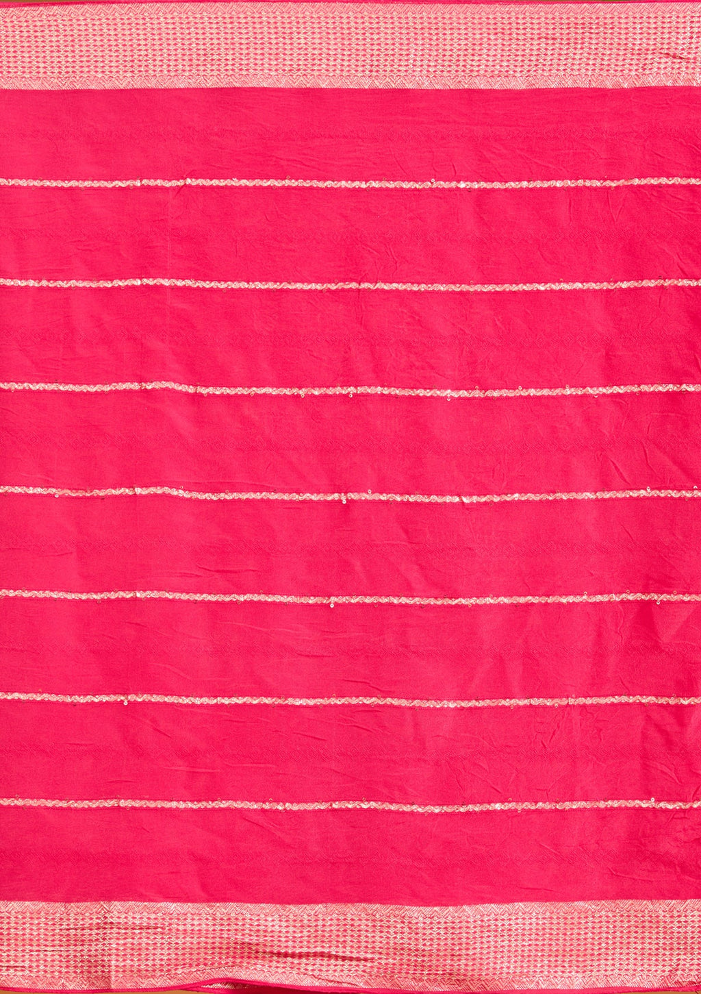 Pink Chanderi Threadwork Straight Kurta With Regular Pant And Dupatta