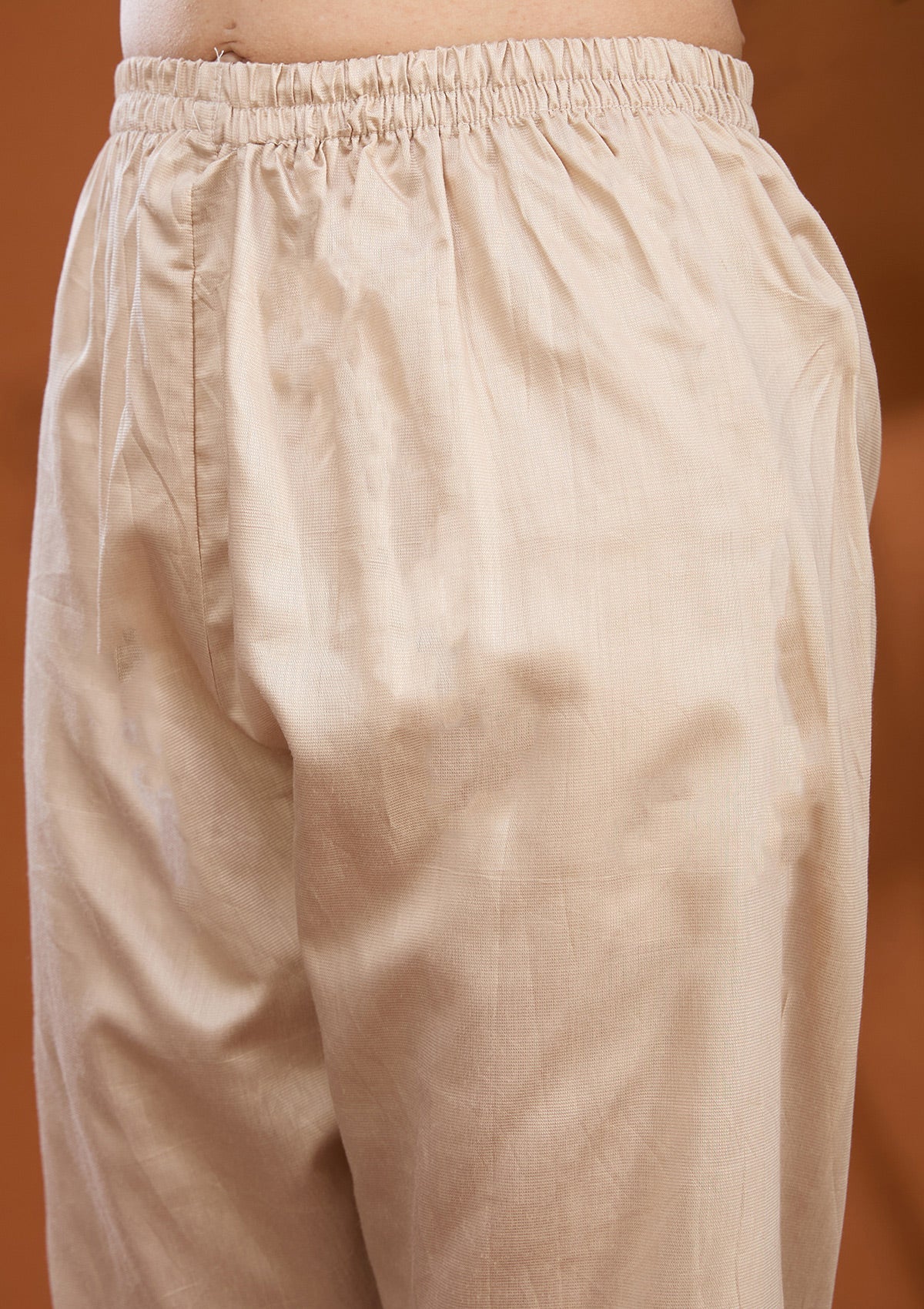 Beige Multi Brocade Threadwork Straight Kurta With Pant Regular And Dupatta