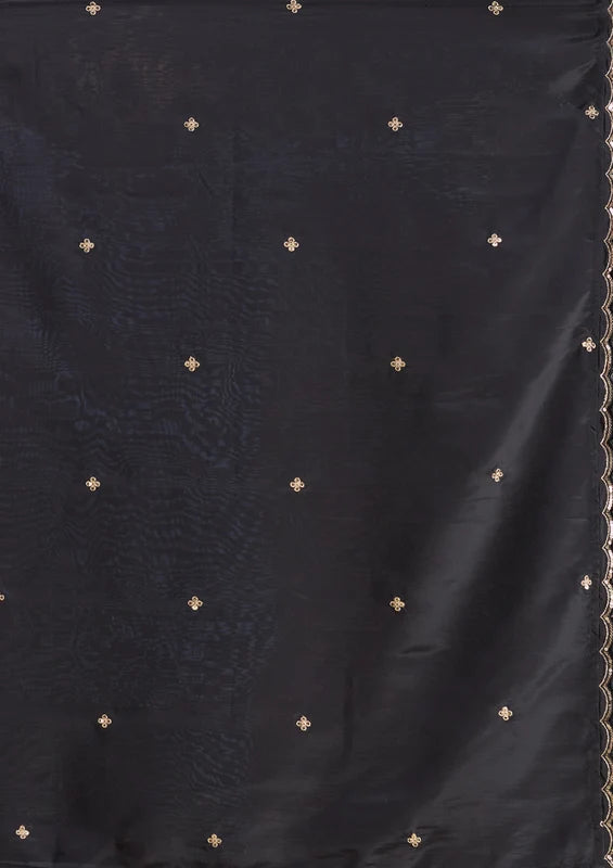Cream Semi Crepe Gold Zariwork Straight Kurta With Pant Regular And Dupatta