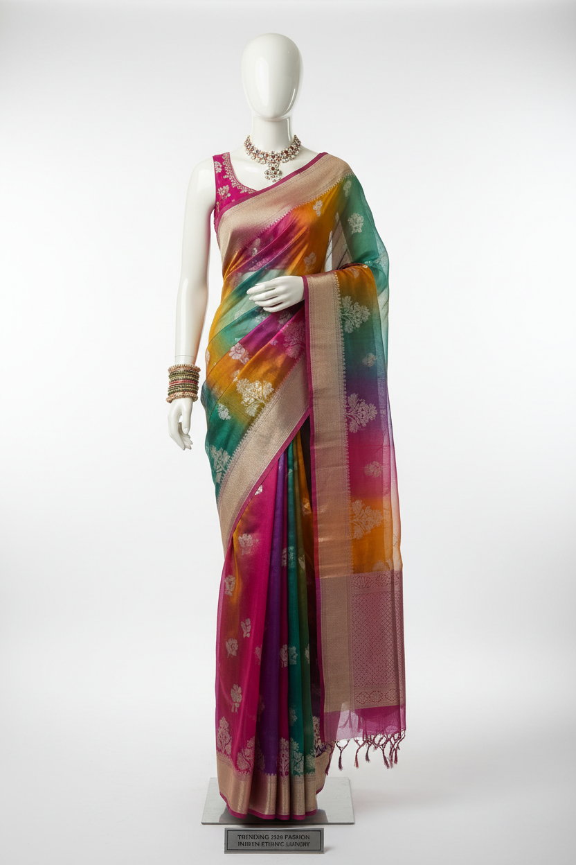 Premium Organza Silk Saree - Trending Ethnic Wear