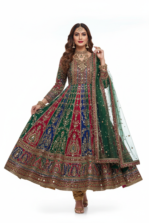 Indian woman wearing Designer Anarkali Salwar Suit - Trending Ethnic Wear