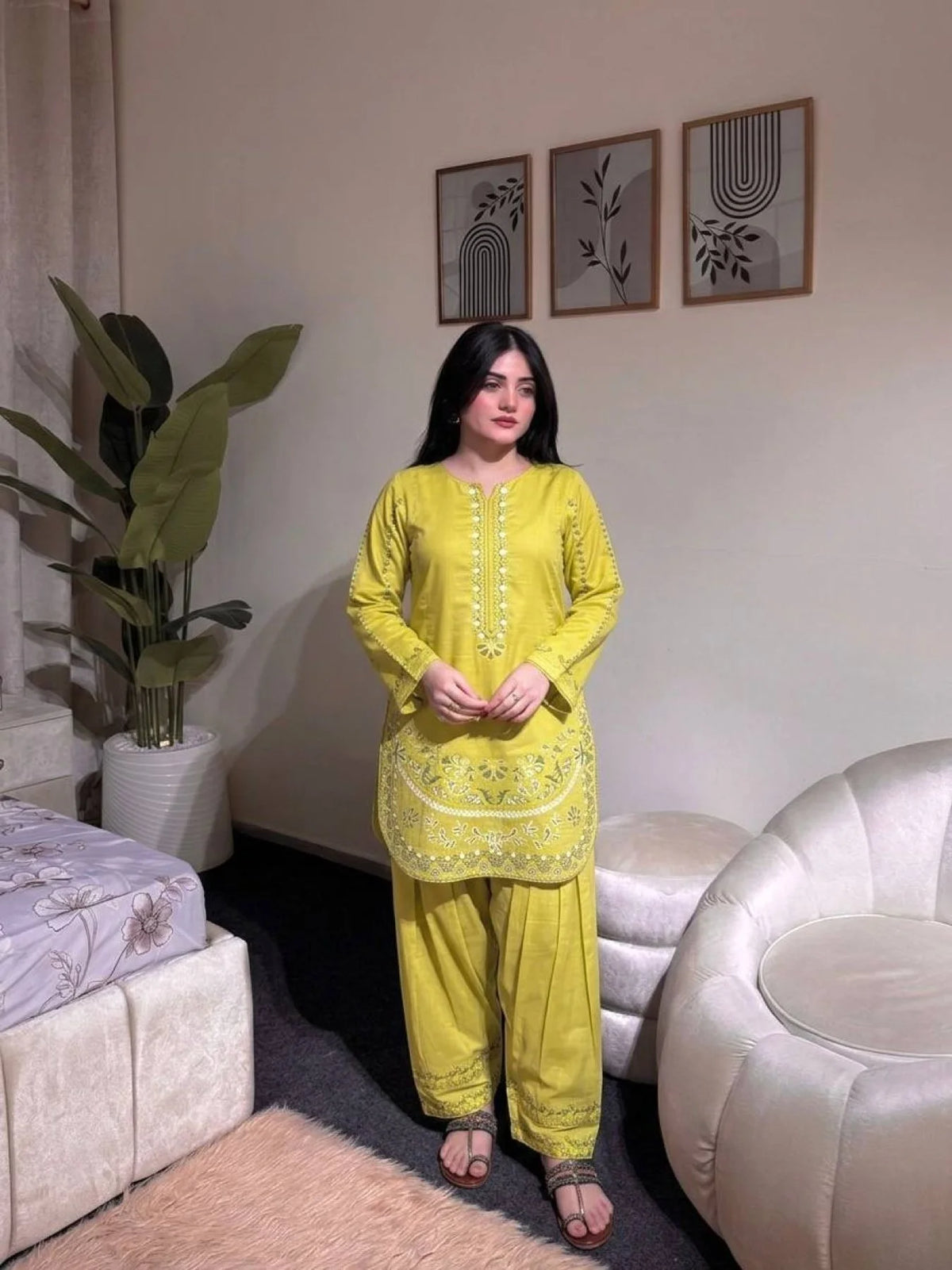 Impressive Yellow Short Kurti Cod Set Collection For Bulk Discount Wholesaler