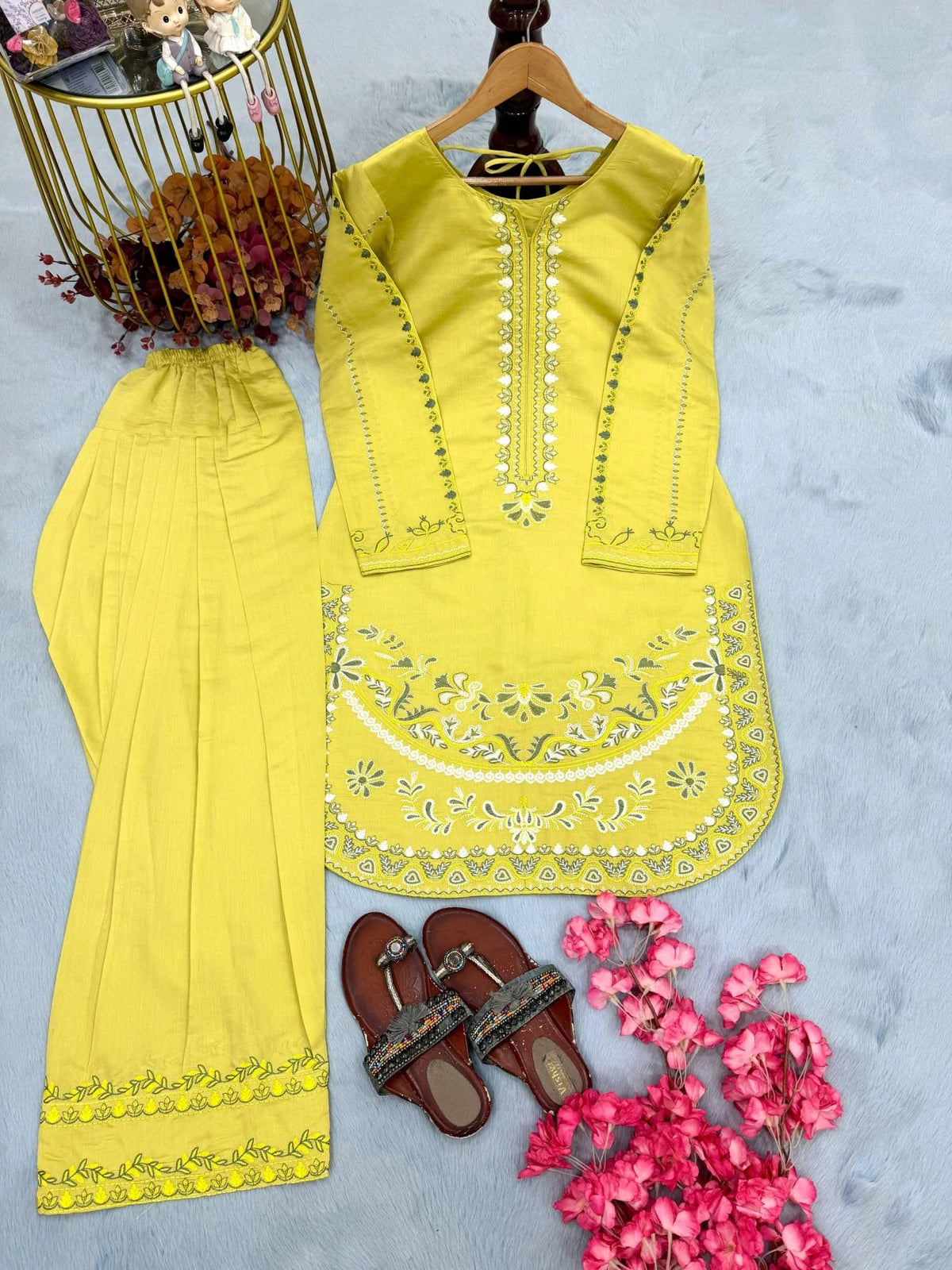 Impressive Yellow Short Kurti Cod Set Collection For Bulk Discount Wholesaler